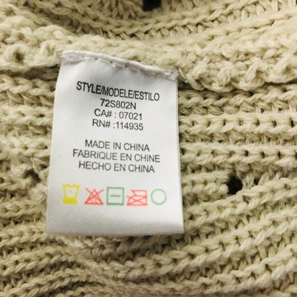 🔥5 for $25 sale🔥 RDI NWT cream mock neck drawstring waist loose fit sweater - Picture 12 of 14